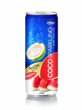  Watermelon Flavour Sparkling Coconut Water 250m Alu Can